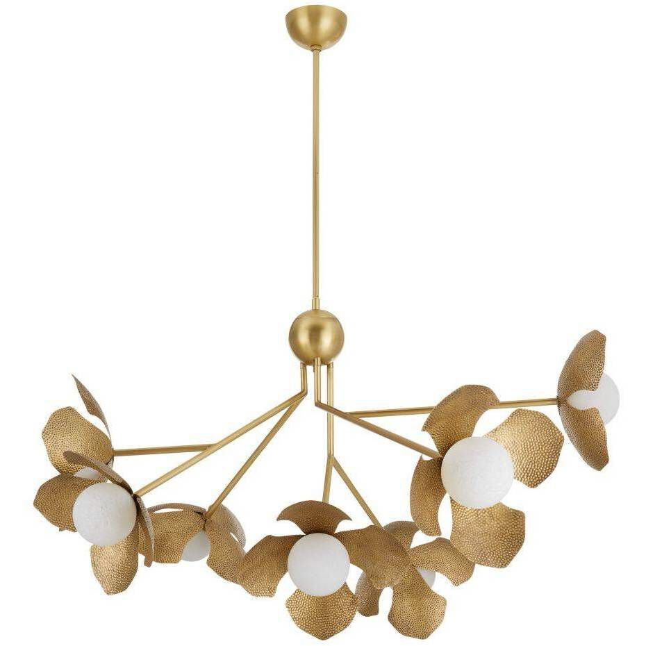 Generosa 7 Light 57 inch Antique Brass Chandelier Ceiling Light