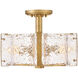 Florian 4 Light 14.25 inch Distressed Brass Semi-flush Mount Ceiling Light