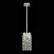 Terra LED 7.75 inch Silver Pendant Ceiling Light in Clear Studio Glass