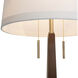 Taper 60 inch 23.00 watt Dark Walnut Wood and Weathered Brass Floor Lamp Portable Light