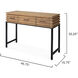 Logan 46.75 X 15.75 inch Natural Wood and Black Metal Console