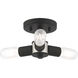 Copenhagen 3 Light 14 inch Black Semi-Flush Mount Ceiling Light