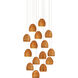 Beehive 15 Light 25.75 inch Silver Multi-Drop Pendant Ceiling Light
