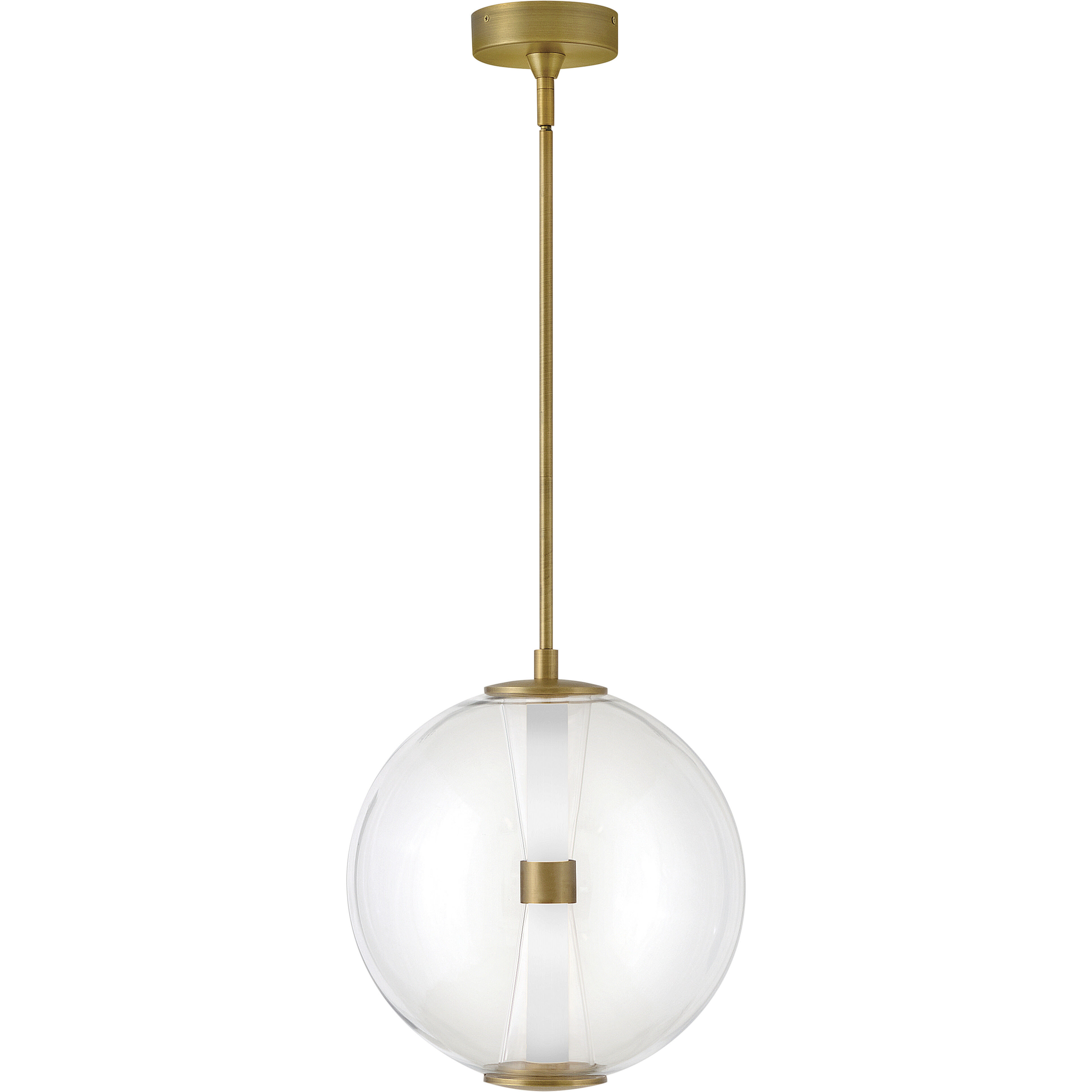 Elin LED 14 inch Lacquered Brass Pendant Ceiling Light