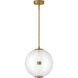 Elin LED 14 inch Lacquered Brass Pendant Ceiling Light