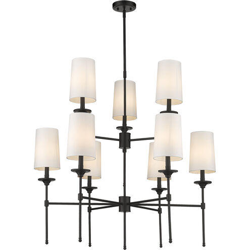 Emily 9 Light 38 inch Matte Black Chandelier Ceiling Light