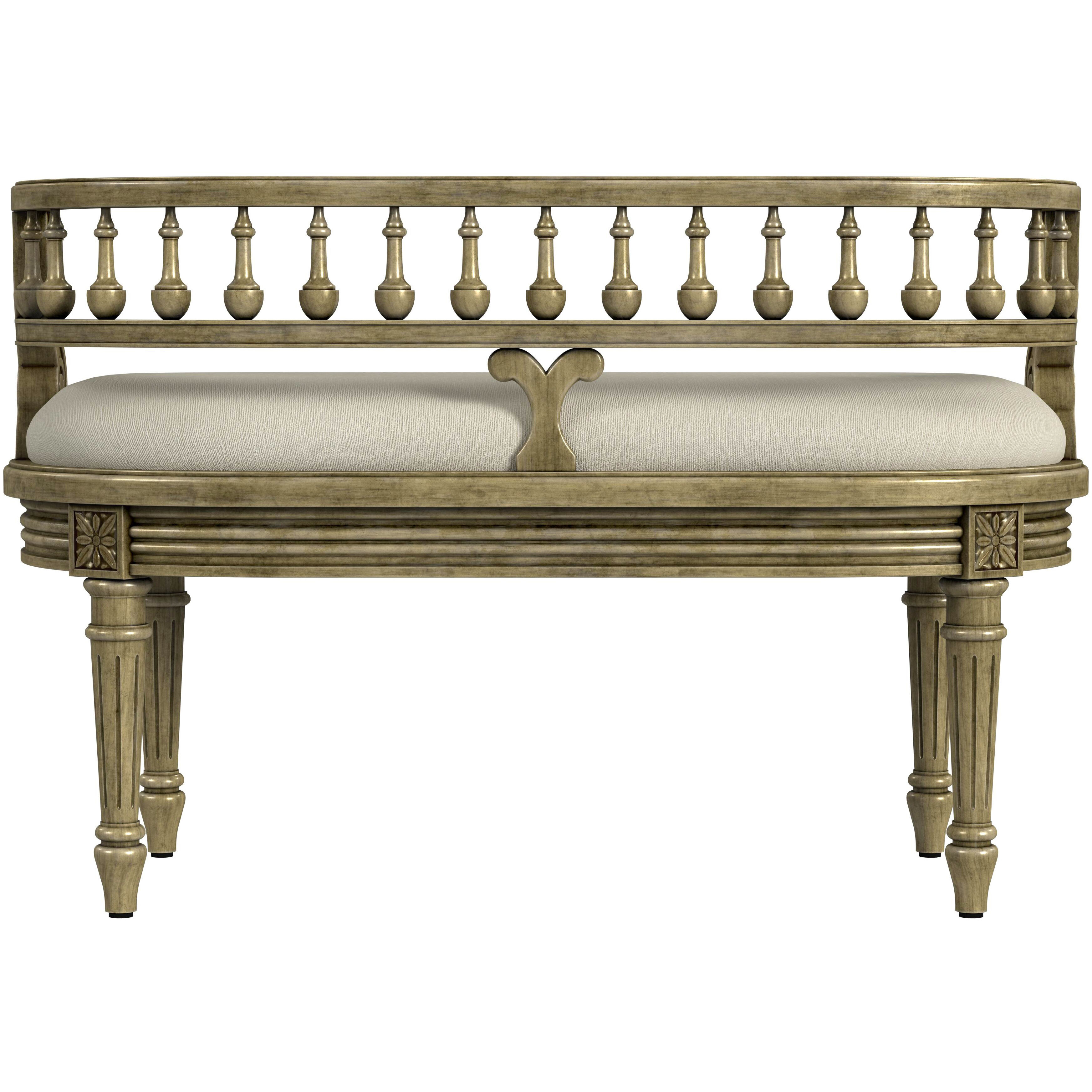 Hathaway 37" Upholstered Bench in Beige
