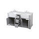 Franklin 60 X 22 X 35 inch Grey Bathroom Vanity Cabinet