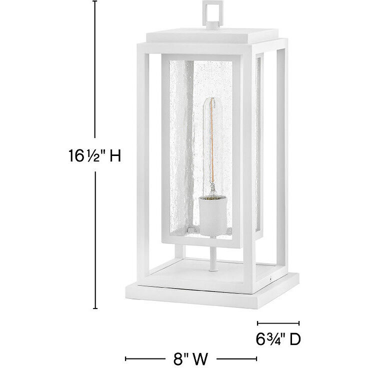 Coastal Elements Estate Series Republic 1 Light 16.5 inch Textured White Outdoor Pier Mount