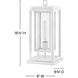 Coastal Elements Estate Series Republic 1 Light 16.5 inch Textured White Outdoor Pier Mount