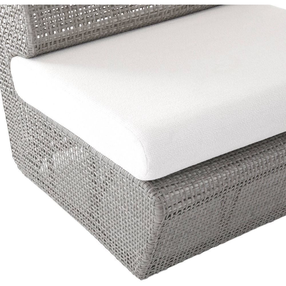 Dupont Pearl and Weathered Gray Outdoor Sofa