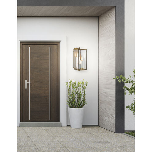 Back Bay 3 Light 24.5 inch Aged Brass Outdoor Wall Light, Large