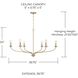 Dolan 6 Light 39.75 inch Matte Brass Chandelier Ceiling Light