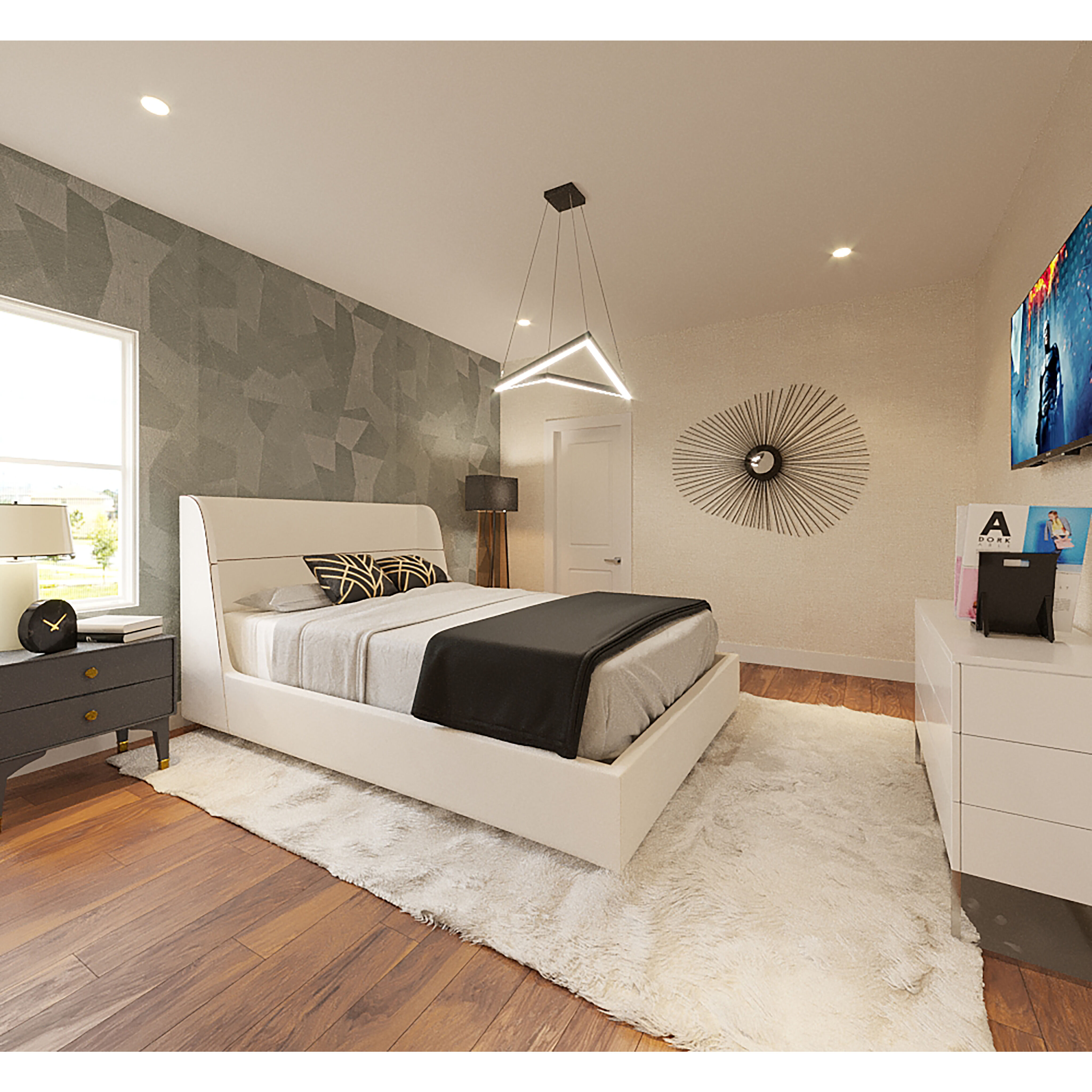 Stealth LED 21.25 inch Black Single Pendant Ceiling Light