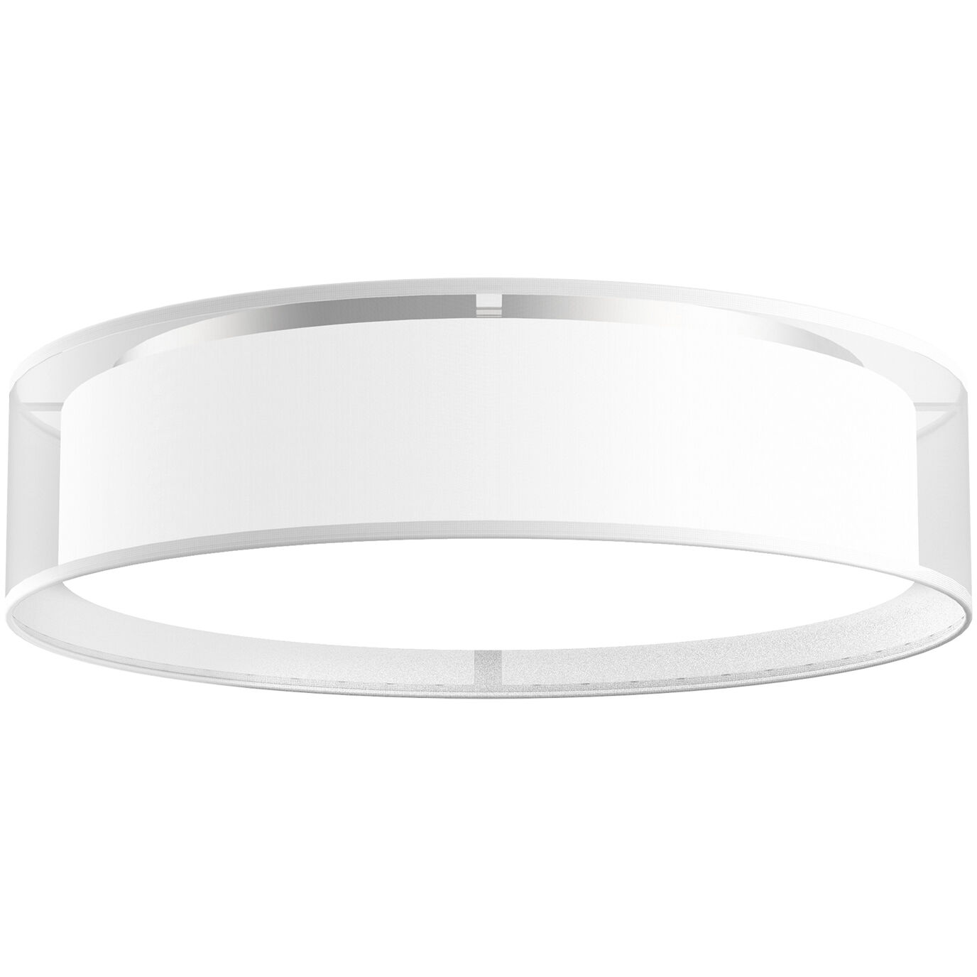 Dalton LED 20 inch White Organza Flush Mount Ceiling Light in Organza Shade