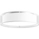 Dalton LED 20 inch White Organza Flush Mount Ceiling Light in Organza Shade