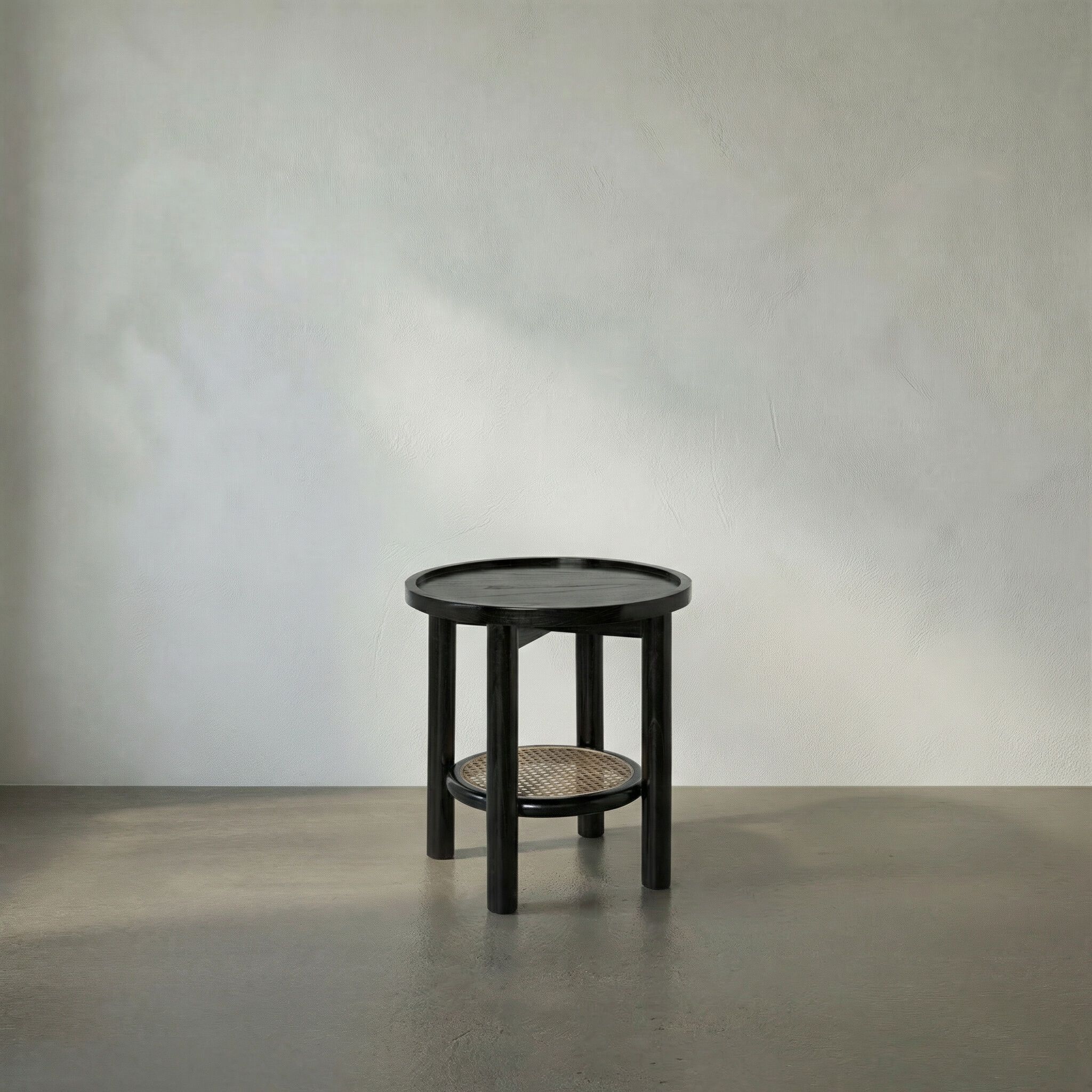 Hide Away 19.5 X 19.5 inch Charcoal Black Side Table