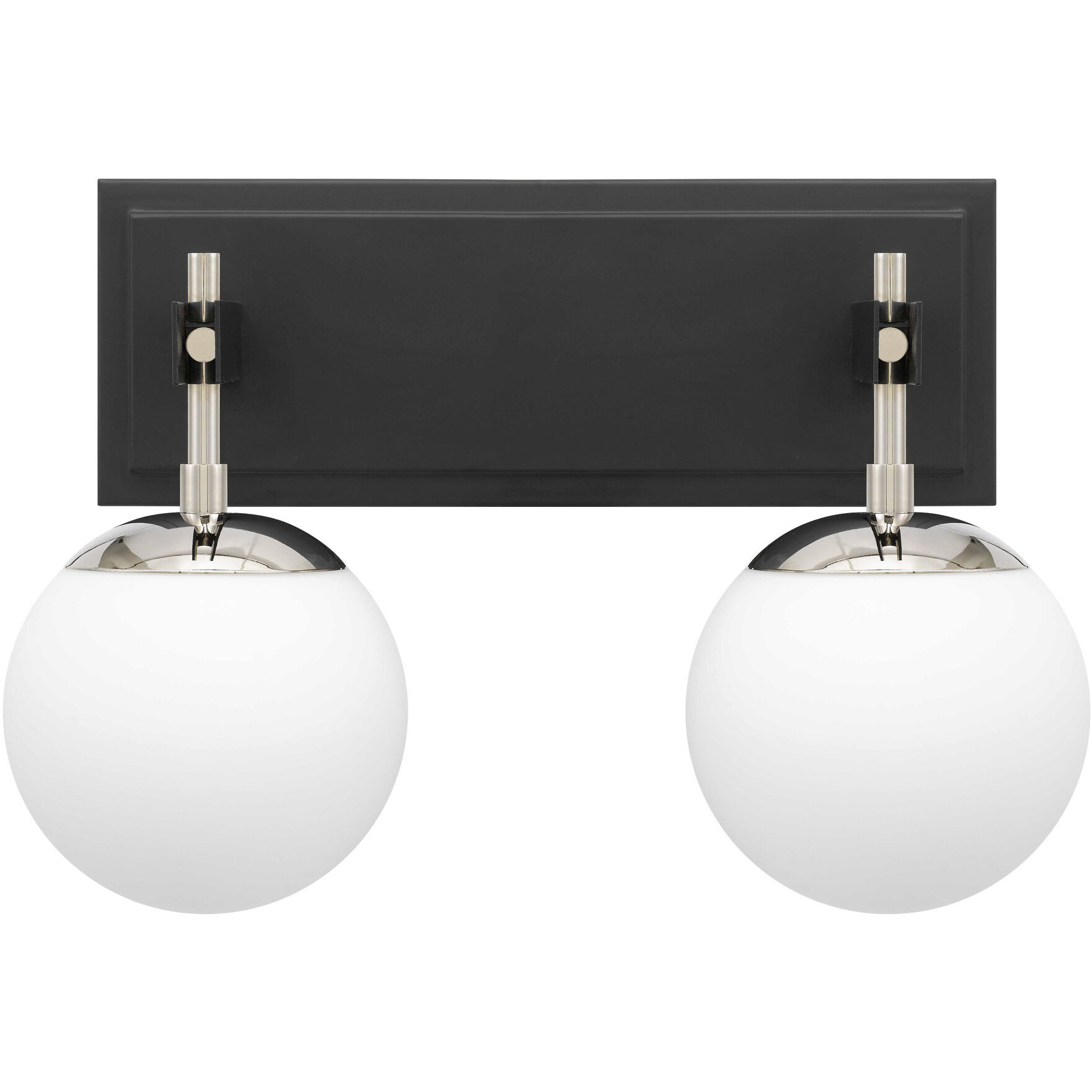 Allie 2 Light 16.25 inch Black/Polished Nickel Bath Vanity Light Wall Light