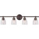 Solebay 4 Light 32 inch Bronze Bath Vanity Wall Light