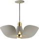 Poppy LED 17.75 inch Silver Gold and Satin Brass Single Pendant Ceiling Light