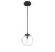 Industrial 1 Light 8 inch Matte Black Mini-Pendant Ceiling Light