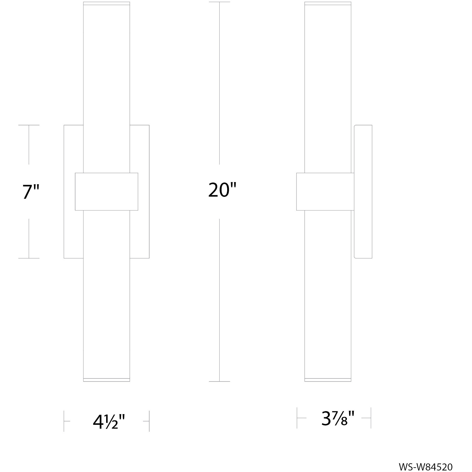 Quincy LED 20 inch Black Outdoor Wall Lighting in 2700K