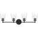 Ingo 4 Light 33.5 inch Matte Black Vanity Light Wall Light