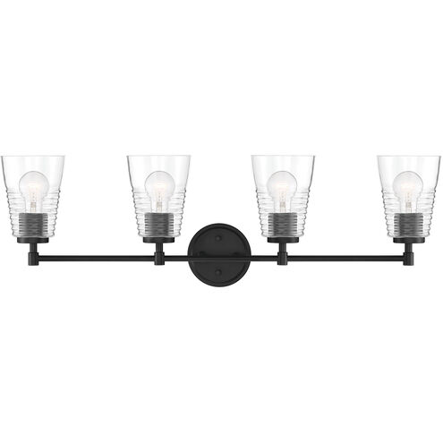 Ingo 4 Light 33.5 inch Matte Black Vanity Light Wall Light