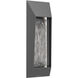 Nightfall LED 22.3 inch Argento Grey with Linea Cast Glass Outdoor Sconce, Small