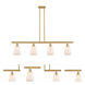 Ballston Ellery LED 48 inch Satin Gold Island Light Ceiling Light in White Glass, Ballston