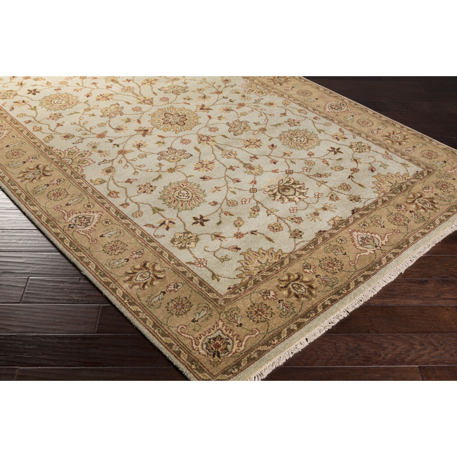 Museum 108 X 72 inch Mustard / Brown / Dusty Sage / Ivory Handmade Rug