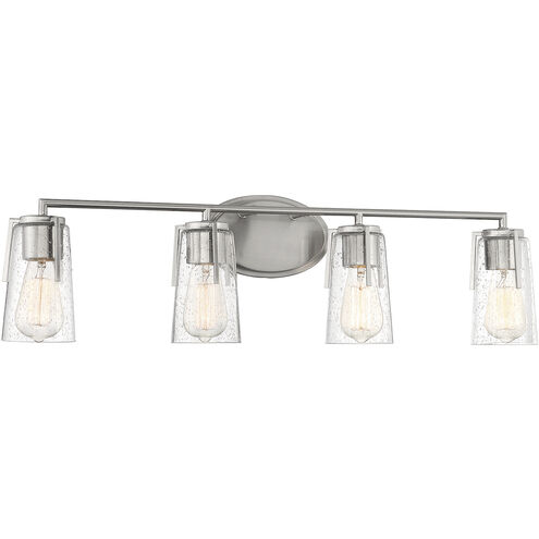 Sacremento 4 Light 32 inch Satin Nickel Bathroom Vanity Light Wall Light, Essentials