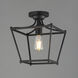 Clifton 1 Light 10 inch Black Semi-Flush Mount Ceiling Light