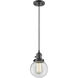 Franklin Restoration Beacon 1 Light 6 inch Oil Rubbed Bronze Mini Pendant Ceiling Light in Incandescent, Clear