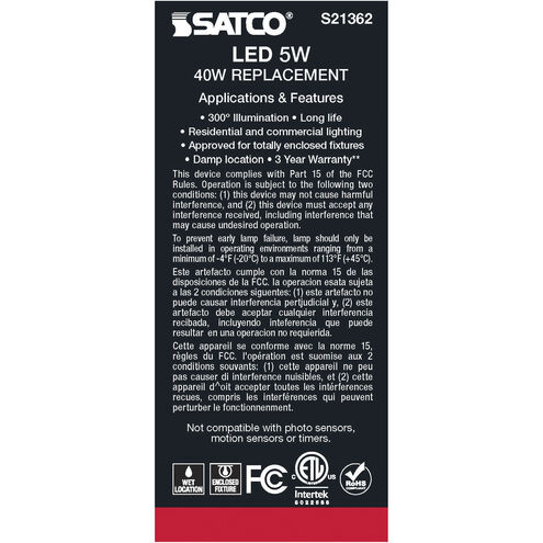 Lumos LED Medium Medium 5.00 watt 4000K LED Filament