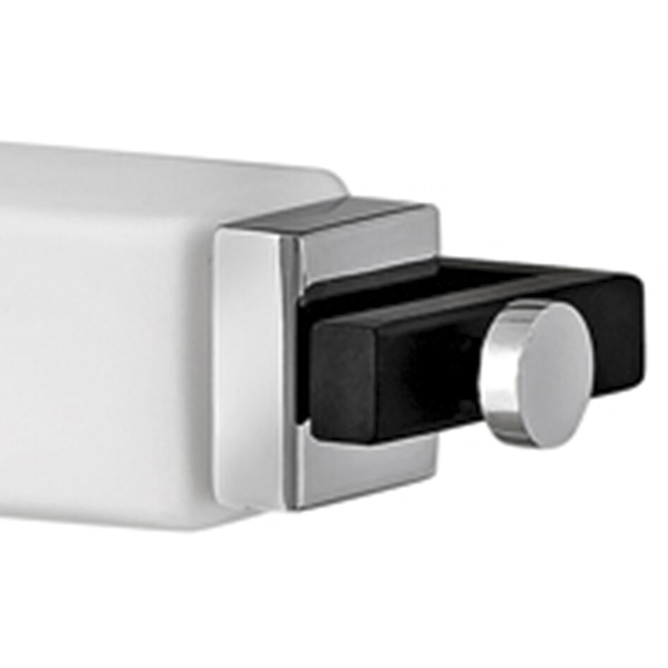 Rollins LED 24 inch Black with Chrome Bath Light Wall Light in Black/Chrome, Vertical