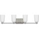 Adley 4 Light 32 inch Brushed Nickel Bath Vanity Light Wall Light