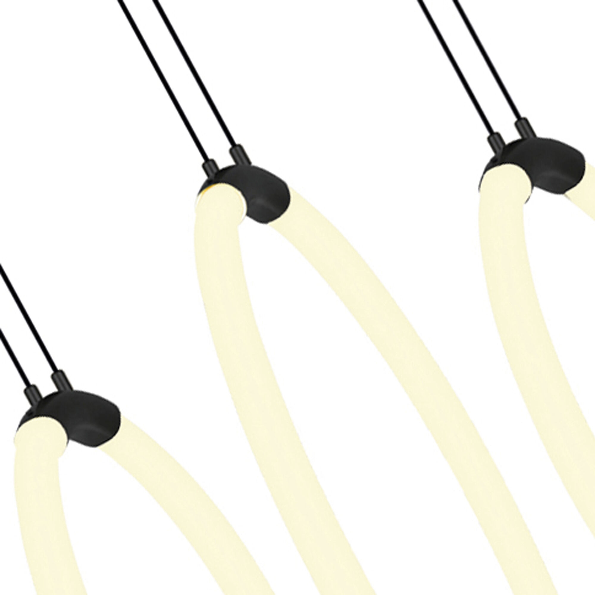 Hoops LED 5 inch Black Chandelier Ceiling Light