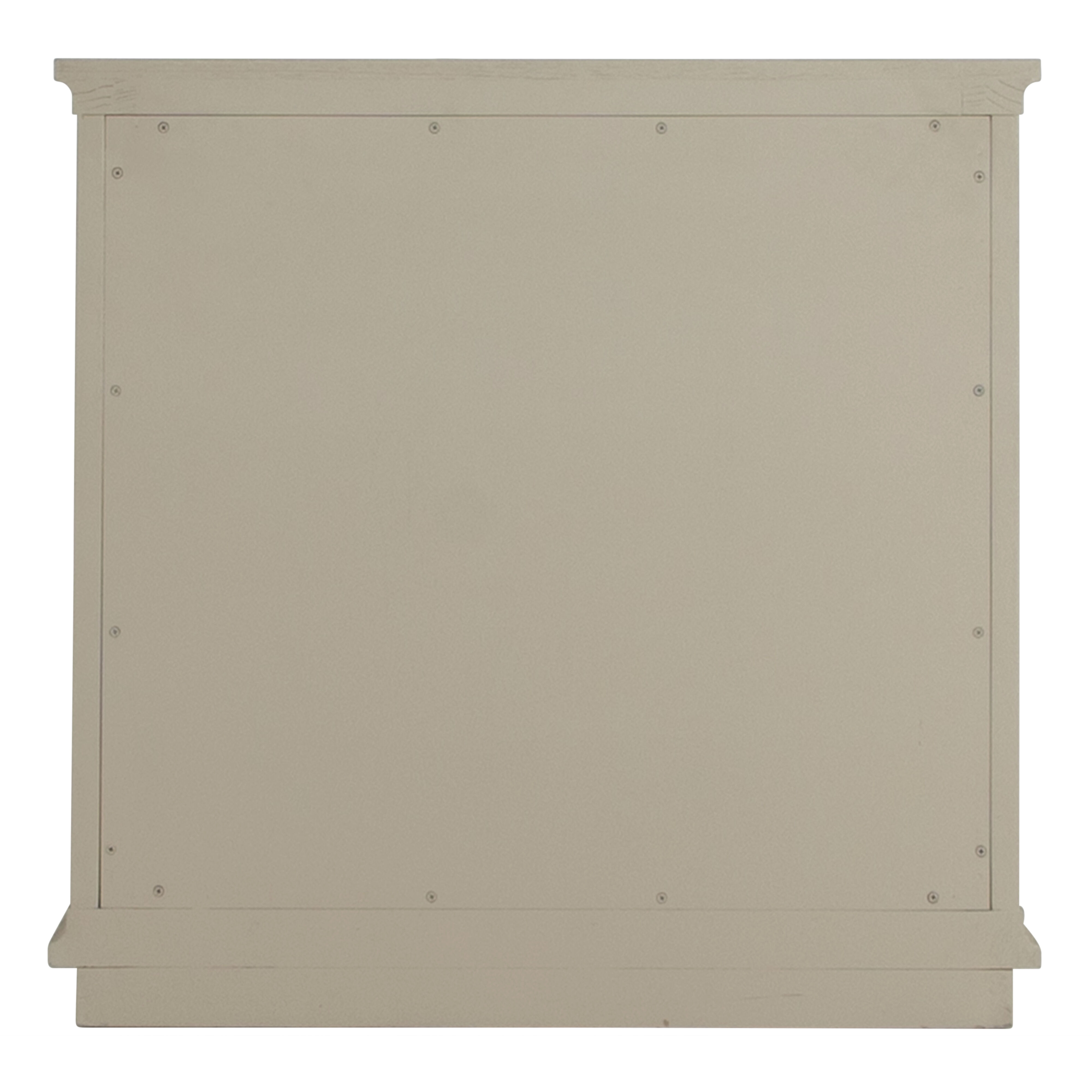 Meredith Textured Cerused White / Stained Brass Chest