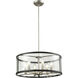 Downtown 6 Light 19 inch Buffed Nickel And Graphite Pendant Ceiling Light