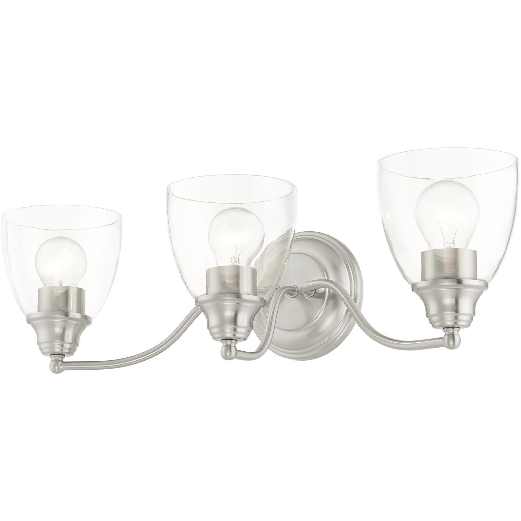 Montgomery 3 Light 23 inch Brushed Nickel Vanity Sconce Wall Light