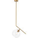 Ryland 1 Light 16 inch Brass Pendant Ceiling Light