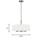 Nance 3 Light 19.25 inch Brushed Nickel Pendant Ceiling Light