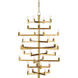 Andre 36 Light 38 inch Brass Chandelier Ceiling Light