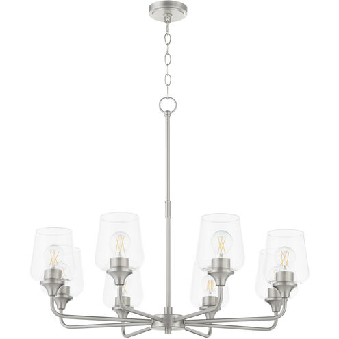 Raymond 8 Light 32 inch Satin Nickel Chandelier Ceiling Light