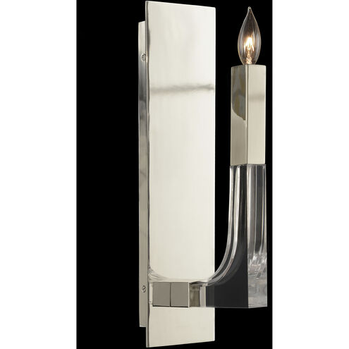 Acrylic 1 Light Acrylic And Nickel Wall Sconce Wall Light