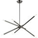 Soho 8 Light 32 inch Black Chrome Linear Chandelier Ceiling Light