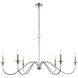 Rohan 6 Light 48 inch Polished Nickel Chandelier Ceiling Light