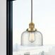 Franklin Restoration Bell 1 Light 8 inch Brushed Brass Mini Pendant Ceiling Light in Incandescent, Seedy, Franklin Restoration