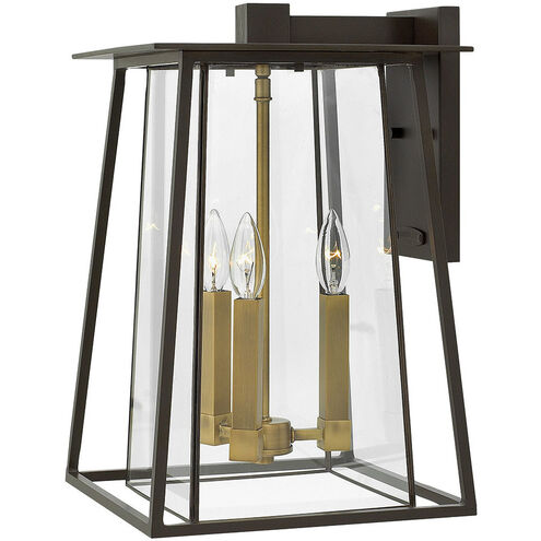 Walker Outdoor Wall Mount Lantern in Buckeye Bronze, Non-LED, Large